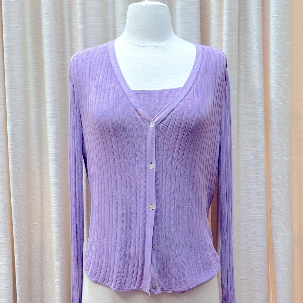 Chanel Sweater Set with Mother of Pearl buttons